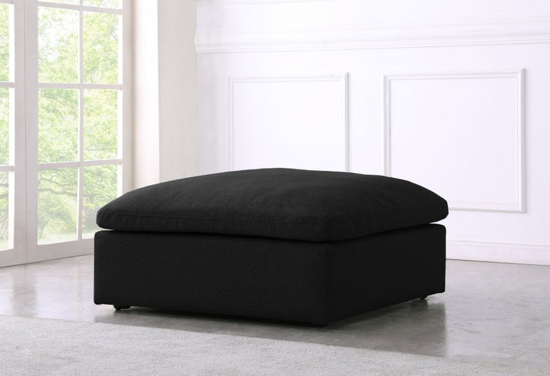 Serene Linen Deluxe Cloud Modular Overstuffed Ottoman