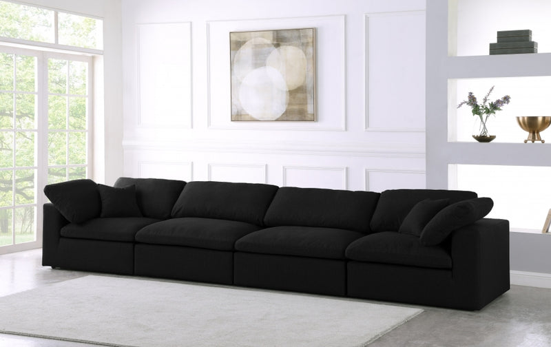 Serene 4 Piece Linen Fabric Modular Sofa