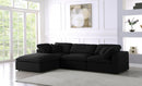 Serene 4 Piece Linen Deluxe Modular Overstuffed Reversible Sectional