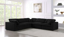 Serene 5 Piece Linen Deluxe Modular Overstuffed Sectional