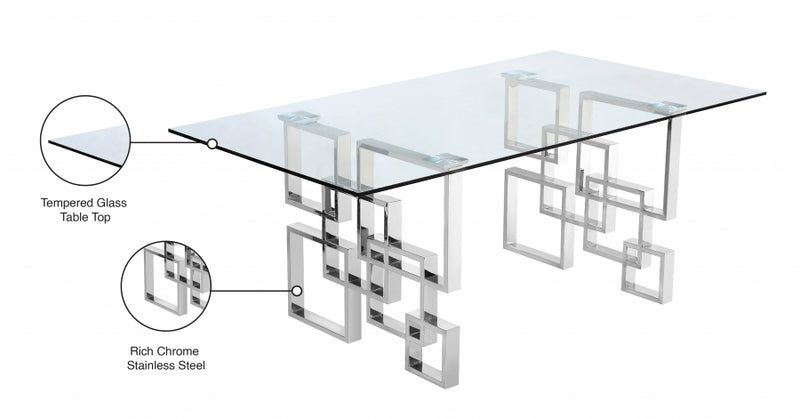 Alexis Chrome Dining Table