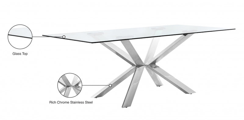 Juno Chrome Dining Table