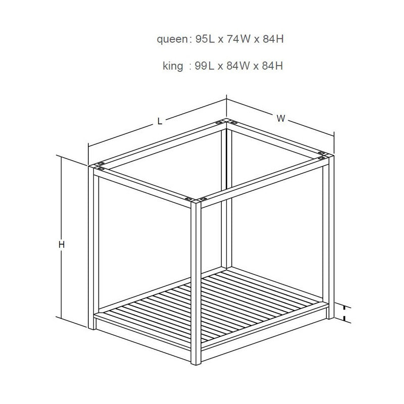 Mash Studio Teak Canopy Bed