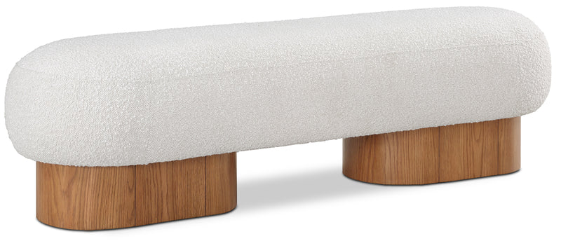 Robertson Boucle Fabric Bench