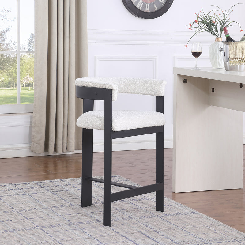 Romeo Boucle Fabric Bar / Counter Stools