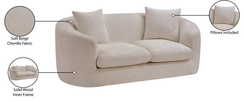 Penelope Chenille Fabric Upholstered Loveseat