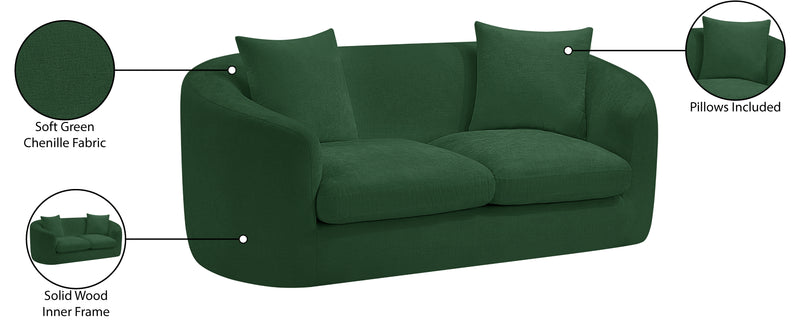 Penelope Chenille Fabric Upholstered Loveseat