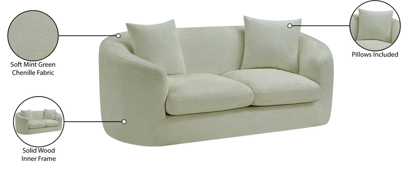 Penelope Chenille Fabric Upholstered Loveseat