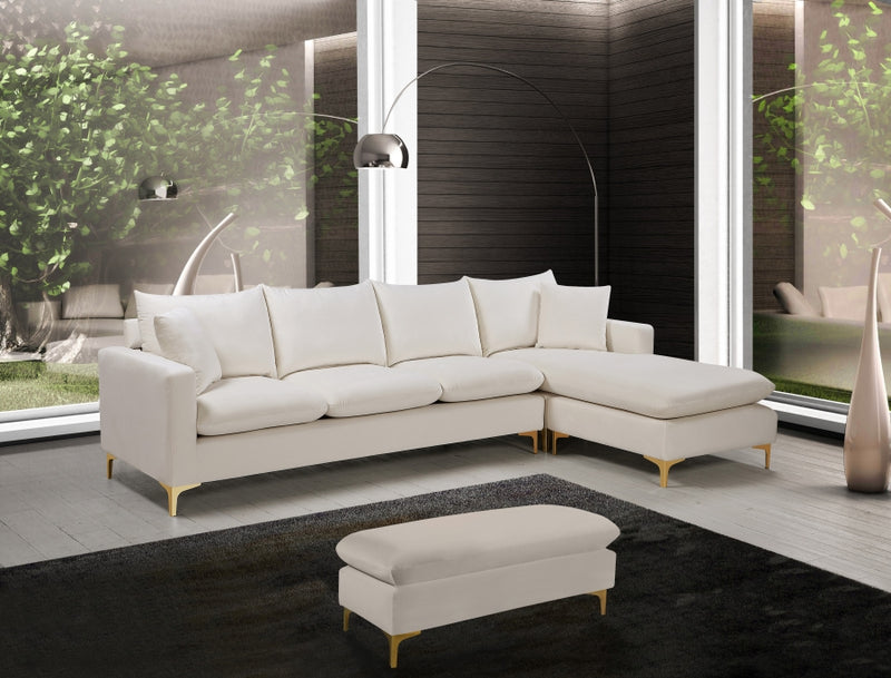 Naomi Velvet Reversible Sectional