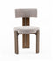 Modrest Sheridan - Mid-Century Modern Grey Fabric + Walnut Dining Chair