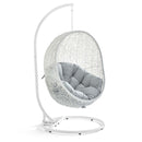 Hide Outdoor Patio Swing Chair With Stand in White