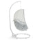 Hide Outdoor Patio Swing Chair With Stand in White