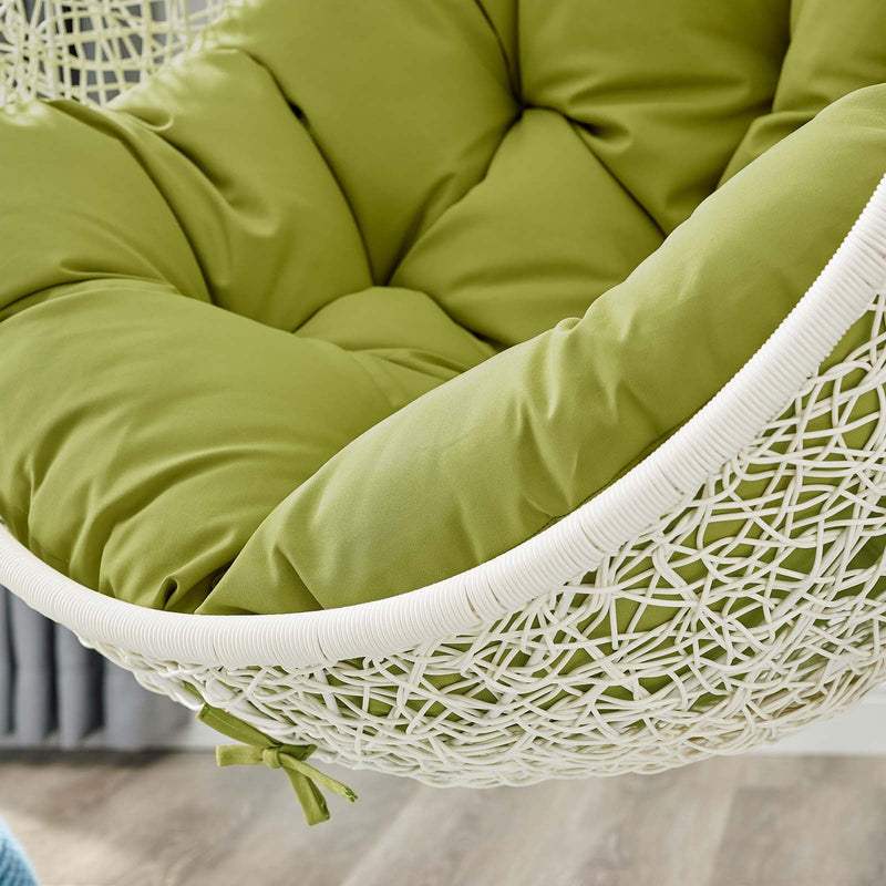 Hide Outdoor Patio Swing Chair With Stand in White