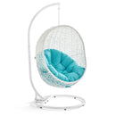 Hide Outdoor Patio Swing Chair With Stand in White