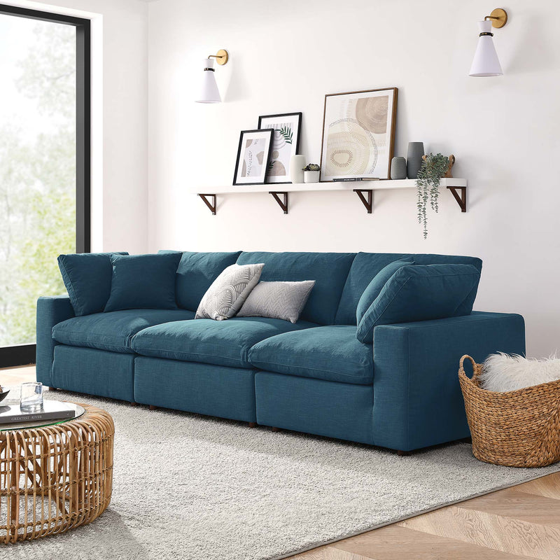 Cloud Down Filled  3 Piece Modular Sofa