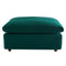 Commix Down Filled Overstuffed Performance Velvet Ottoman