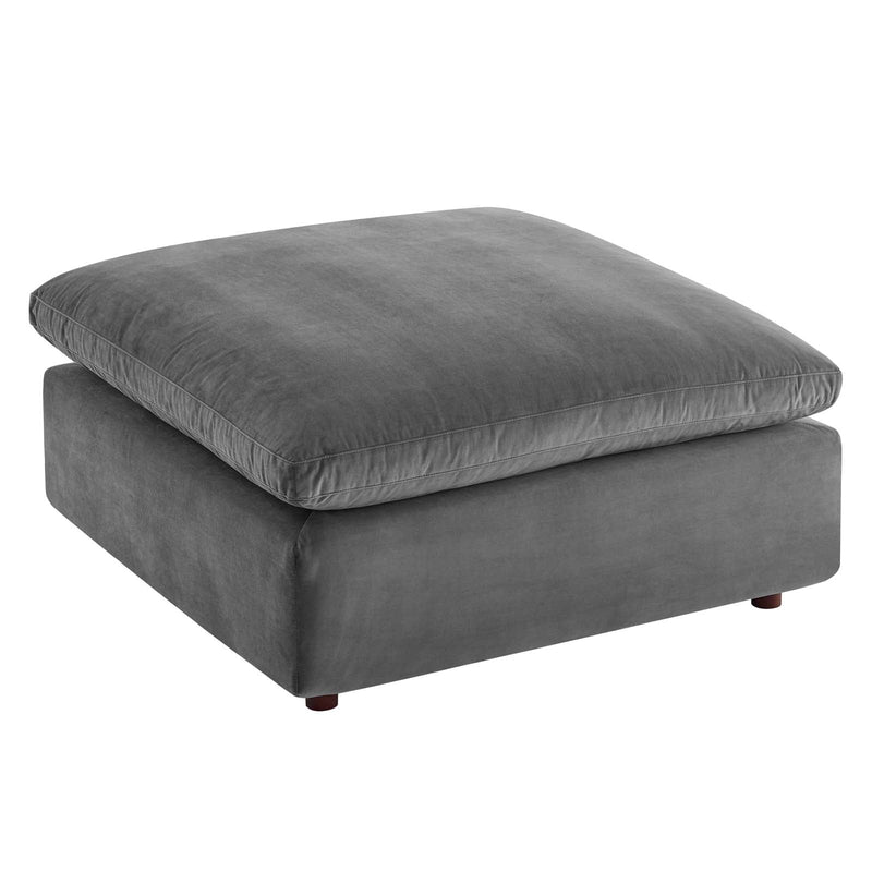 Commix Down Filled Overstuffed Performance Velvet Ottoman