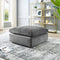 Commix Down Filled Overstuffed Performance Velvet Ottoman