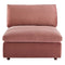 Commix Down Filled Overstuffed Performance Velvet Armless Chair