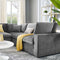 Commix Down Filled Overstuffed Performance Velvet 5-Piece Sectional Sofa