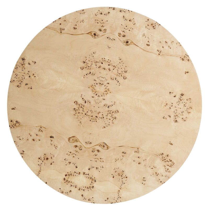 Cosmos 35" Round Burl Wood Coffee Table