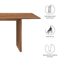 Amistad 86" Wood Dining Table