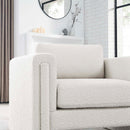 Visible Boucle Fabric Armchair