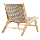 Saoirse Woven Rope Wood Accent Lounge Chair