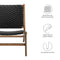 Saoirse Woven Rope Wood Accent Lounge Chair