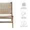 Saoirse Woven Rope Wood Accent Lounge Chair