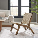 Saoirse Woven Rope Wood Accent Lounge Chair