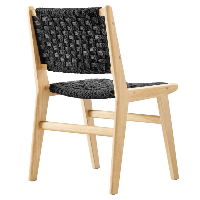 Saoirse Woven Rope Wood Dining Side Chair - Set of 2