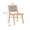 Saoirse Woven Rope Wood Dining Side Chair - Set of 2