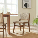 Saoirse Woven Rope Wood Dining Side Chair - Set of 2