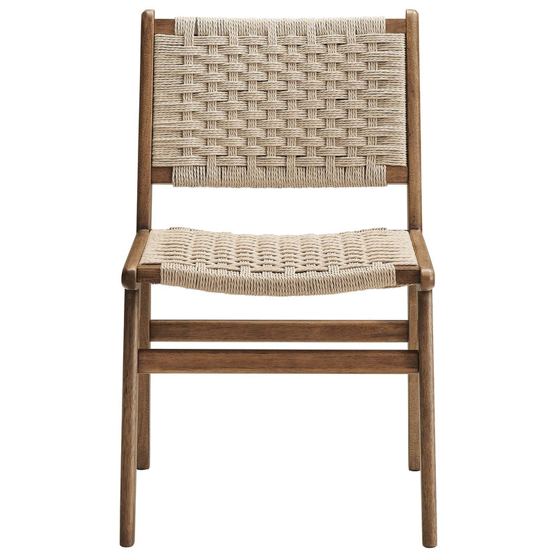 Saoirse Woven Rope Wood Dining Side Chair - Set of 2