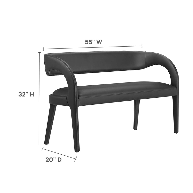 Pinnacle Vegan Leather Accent Bench