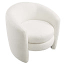 Affinity Upholstered Boucle Fabric Curved Back Armchair