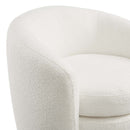 Affinity Upholstered Boucle Fabric Curved Back Armchair