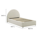 Resort Upholstered Fabric Arched Round Platform Bed