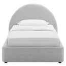 Resort Upholstered Fabric Arched Round Platform Bed