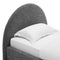 Resort Upholstered Fabric Arched Round Platform Bed