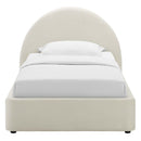 Resort Performance Velvet Arched Round Platform Bed