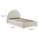 Resort Performance Velvet Arched Round Platform Bed