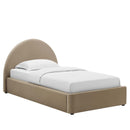 Resort Performance Velvet Arched Round Platform Bed