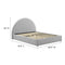 Resort Upholstered Fabric Arched Round Platform Bed