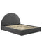 Resort Upholstered Fabric Arched Round Platform Bed