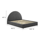 Resort Upholstered Fabric Arched Round Platform Bed