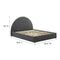 Resort Upholstered Fabric Arched Round Platform Bed