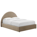 Resort Performance Velvet Arched Round Platform Bed