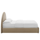 Resort Performance Velvet Arched Round Platform Bed